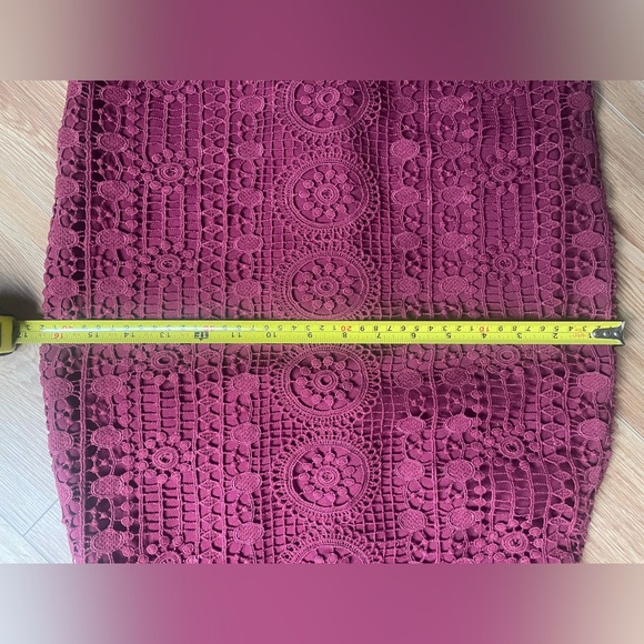 Lena red crochet lace maxi dress, size S - Picture 8 of 11